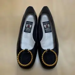 MIHAMA エナメルカッターシューズ ゴールドリング 24.5cm