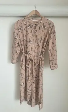 春秋☆chocol raffine robe 花柄シャツワンピース　カーディガン