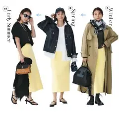 ≪Oggi 3月号掲載≫ 前後2WAY/ミラノリブニットタイトスカート