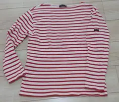 フランス製　セントジェームス　ウェッソン　ボーダーバスクシャツ　赤✖️生成　T3