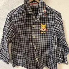 ミキハウス　プッチーくん　長袖シャツ　シャツ　ミキハウス　チェックシャツ