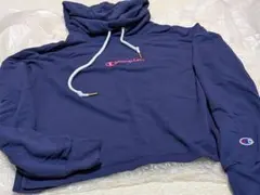 Champion ネイビー フード付きパーカー Mサイズ