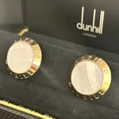 미사용 보관품 던힐 ALFREDDUNHILL 커프스 쉘 골드 컬러