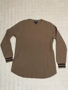 H&M ウールブレンド ワッフルニット セーター ブラウン サイズM