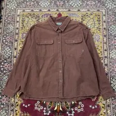 エディーバウアー ボックスカット ダブルフラップ ヘビー フランネルシャツ