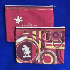 【新品2枚】ディズニーアンバサダーホテルポーチ ミッキーマウスルームアメニティ