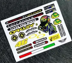 防水 VR46 ヘルメットステッカー バイクステッカー デカール