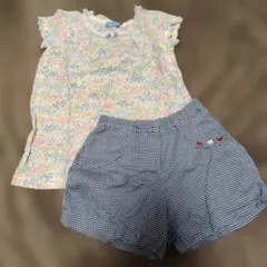 familiar 110サイズ 花柄セットアップ