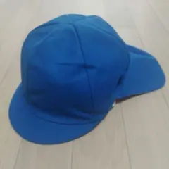 日よけ付きカラー帽子　青色　約48〜50cm