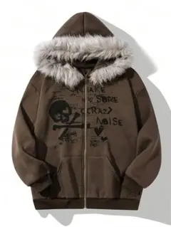 SHEIN ファーパーカー y2k グランジ Lサイズ