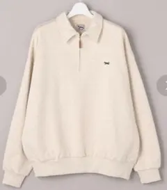 FREAK’S STORE ハーフジップスウェット ナチュラル アイボリー