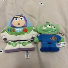 バズ・ライトイヤー&エイリアン ぬいぐるみキーチェーン
