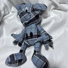 UNIQLO ミッキーマウス ぬいぐるみ チェック柄 ブルー