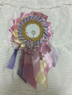 紫ピンクの装飾痛ロゼット 58mm