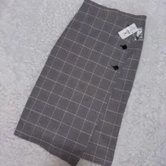 【 タグ付き 】ラップ タイト スカート ローリーズファーム グレン チェック