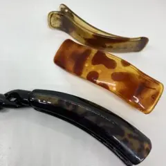 040204 バナナクリップ　ヘアクリップ 3個セット