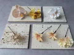 ＊お得なset＊ベージュ胡蝶蘭のヘアパーツセット　髪飾り　結婚式　成人式　前撮り