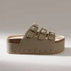 SHEIN 厚底サンダル　ベージュ　36 22.5cm