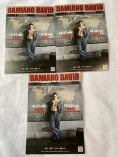 Damiano David 来日公演　フライヤー 3枚セット