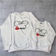 親子ペアセットM size・120㎝　ミニーシルエットトレーナー