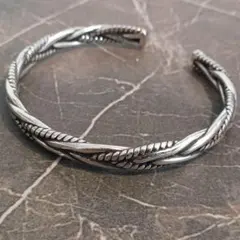 シルバー 925 デザイン バングル ブレスレット メンズ レディース
