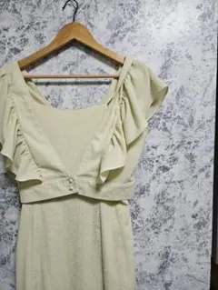 earth music&ecology フリル袖クロップドトップス×キャミワンピ