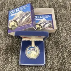 2007年 ニュージーランド 銀製 1ドル硬貨 アオラキ/マウントクック