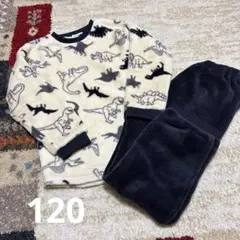 3can4on ボア もこもこ フリース パジャマ 恐竜 120