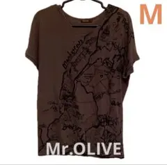 ミスターオリーブ　Ｔシャツ　半袖　M チャコールグレー　黒　MR.OLIVEのサムネイル