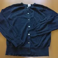 Spick & Span クルーネックカーディガン ネイビー　麻のサムネイル