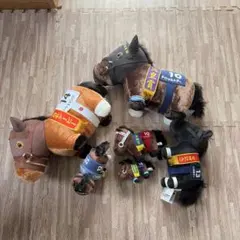 サラブレッド　競走馬 ぬいぐるみ 6点セット