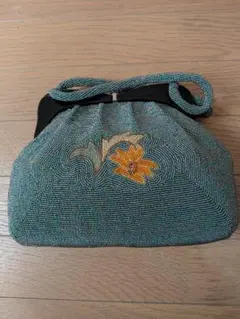 美品❗ビーズ刺繍のハンドバッグ