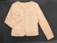 any SiS 薄ピンク ノーカラージャケット