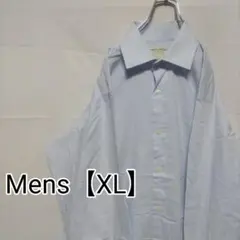 J47【US輸入】バナナリパブリック　長袖シャツ【メンズXL】水色