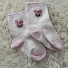 ミキハウス ベビー靴下 ウサギ刺繍