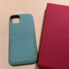美品　BONAVENTURA レザー iPhoneケース　アトールブルー