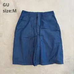 【GU ジーユー】（M）コットンバルミューダ ハーフパンツ レディースのサムネイル