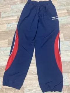 未使用並Mizuno トレーニングパンツ ネイビー/レッド