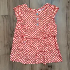 carter's　カーターズ　赤ドット　フリル　ワンピース　半袖