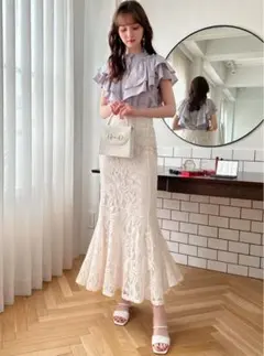 GRL 花柄レースマーメイドスカート [nh54]