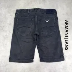 90s archive ARMANI JEANS ショートパンツ ショーツ　黒のサムネイル