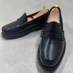 未使用級》CELINE セリーヌ トリオンフ ローファー ゴールド金具 黒系 