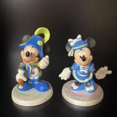 【希少・ペア】東京ディズニーシー 開園初期 提督ミッキー＆ミニー 陶器置物のサムネイル