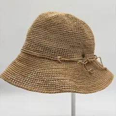 HELEN KAMINSKI ラフィアハット ナチュラル つば8cm 手編みのサムネイル