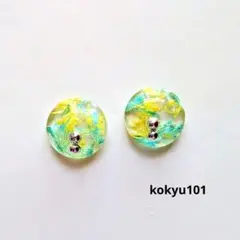 #101 ハンドメイドピアス　イヤリング　レジン　ドライフラワー