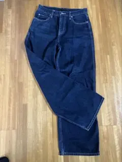 ユニクロジーンズ　ワイド24インディゴブルー