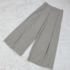 【セモアージュ】タック入りワイドパンツ　カジュアル　レディース　麻混　匿名配送