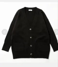 黒ニットカーディガン Vネック