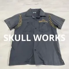 スカルワークス　ボーリングシャツ　オープンシャツ　レオパード