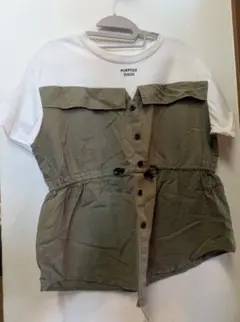 PINK-latte ドッキングTシャツ カーキ Mサイズのサムネイル
